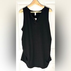 Isabel Maternity by Ingrid and Isabel - Rib Henley Tank - Black